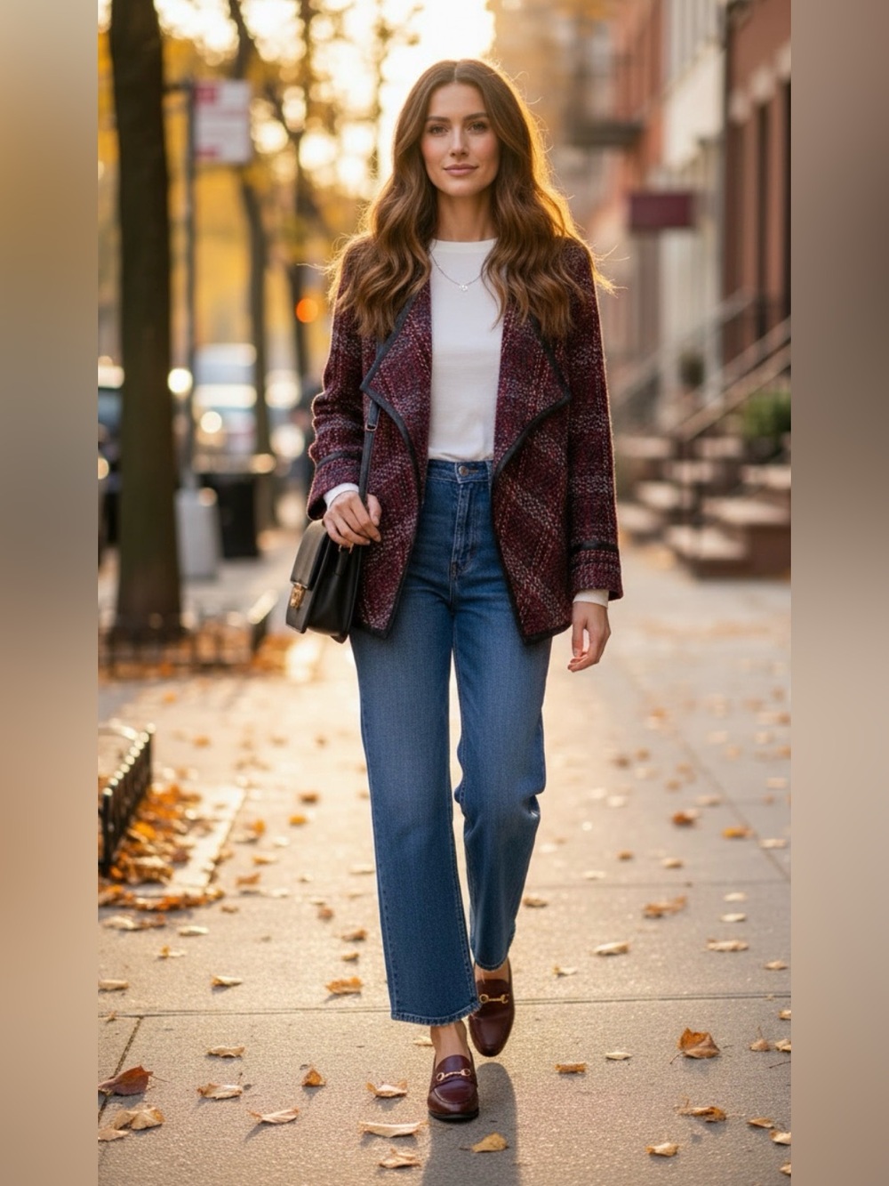 (#136) ERIC ALEXANDRE Plaid Wool Blend Jacket